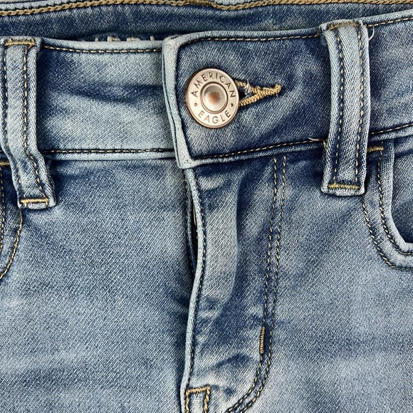 American Eagle Next Level Stretch Jegging Denim Distressed Size 00 Preowned - Picture 2 of 12